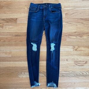 Just Black Dark Blue Distressed Skinny Jeans